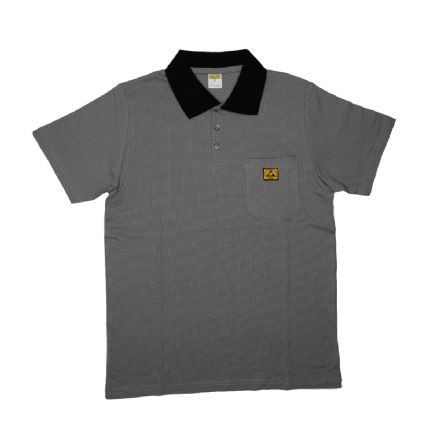 Antistatic ESD Short Sleeve Polo T-shirt Grey