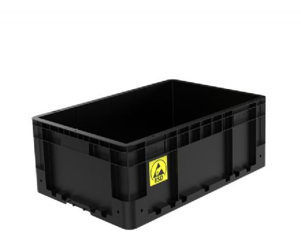 CONDUCTIVE ESD PLASTIC BOX (600x400x230)