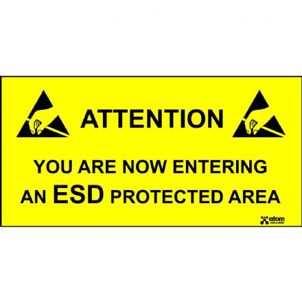 ESD Area Entry Warning Sign