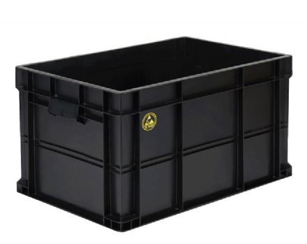 CONDUCTIVE ESD PLASTIC BOX (600x400x325)