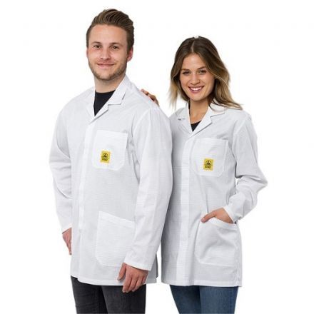 Antistatic ESD Short Hem Apron Jacket Type