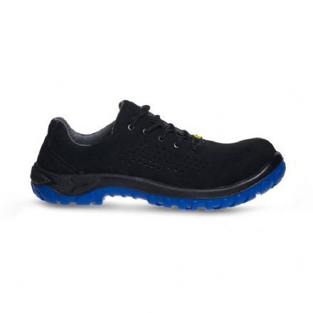 Shoe Black Blue Sole S1P Velvet Microfiber