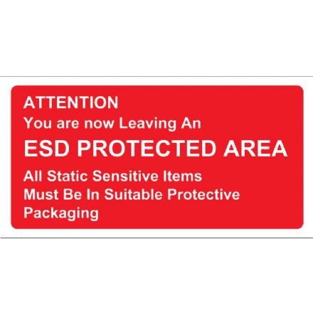 ESD Area Exit Warning Sign