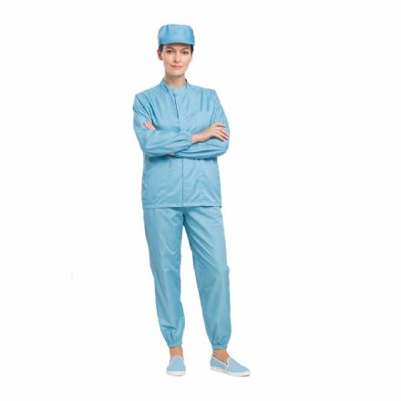 Custom-Made Cleanroom Jacket & Pants Set-Blue