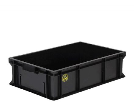 CONDUCTIVE ESD PLASTIC BOX (600x400x170)