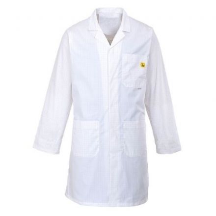 Antistatic ESD White Apron 4mm 154 gr/m�